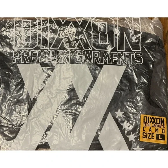 Dixxon Flannel Co Jacket‎ Mens Windbreaker Large Full Zip Hoodie Grey Camo NWT